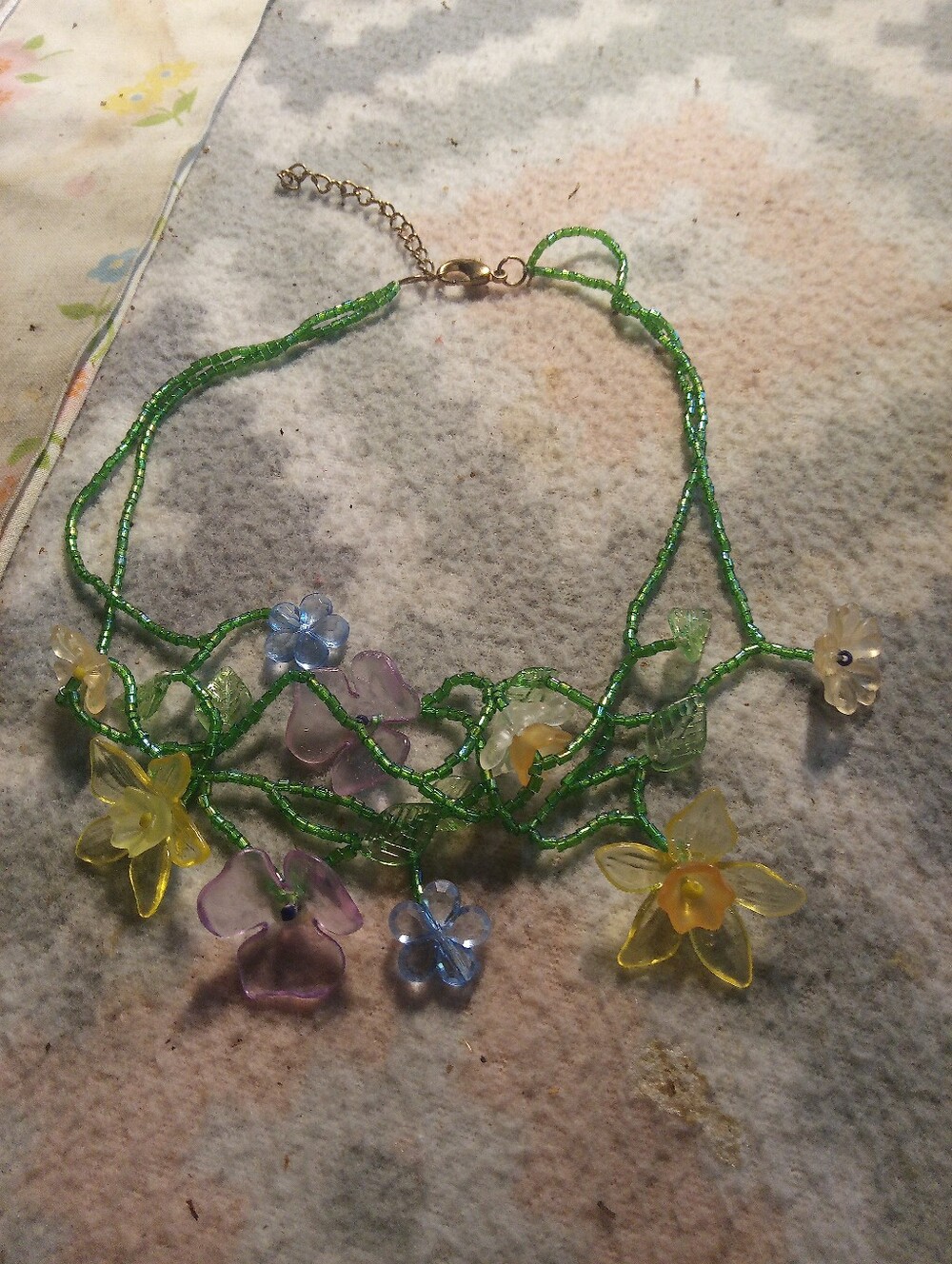 💐Delicate Floral Necklace And Earring Set
